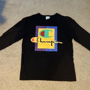 Black long sleeve Champion T-shirt